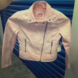 Kids 6/7 brand Justice leather jacket NWT